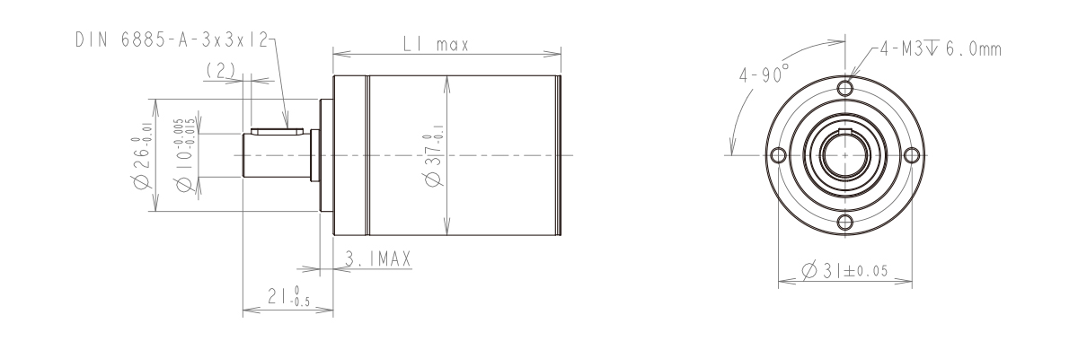 38mm行星减速齿轮箱（高性能版）